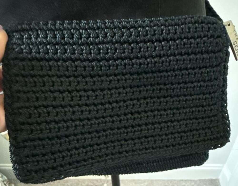 The Sak Black Crochet Crossbody Bag